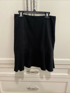 White House Black Market Black Peplum Hem Skirt
